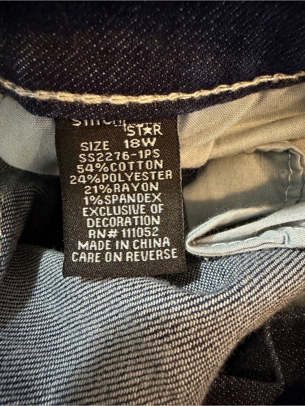 Stitch Star 18W Short Embellished Pocket Bootcut Jeans NWT Plus Size - Picture 6 of 9